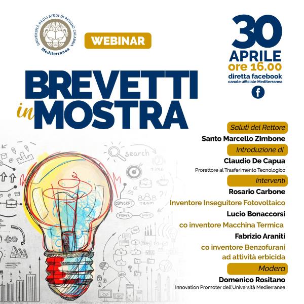 images All'Università Mediterranea giovedì si presenta "Brevetti in mostra": quando il progetto parte dall'Ateneo della città