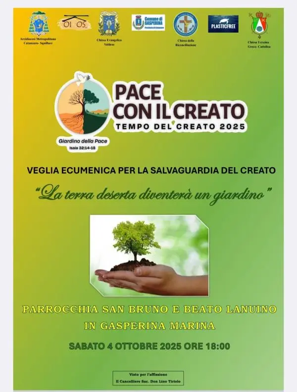 Catanzaro, veglia ecumenica per la salvaguardia del Creato 