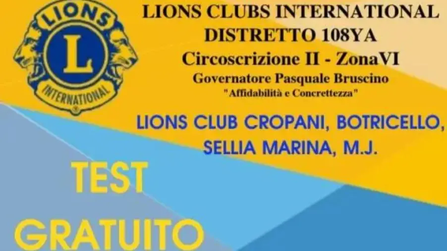 images Rischio diabete mellito tipo 2, test gratuiti a Cropani Marina organizzati dal Lions