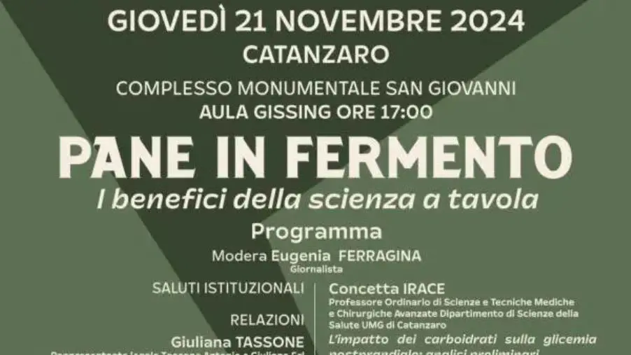 All'Umg la presentazione del “Pane di Adù” di Tassone e i risultati della ricerca scientifica