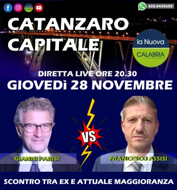 Catanzaro Capitale, è sfida fra ex e attuale maggioranza: Assisi contro Parisi (DIRETTA 20.30) 