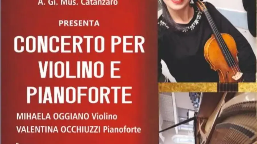 Agimus Catanzaro, il duo Occhiuzzi-Oggiano in concerto con l’opera di Rosa Amerato sullo sfondo