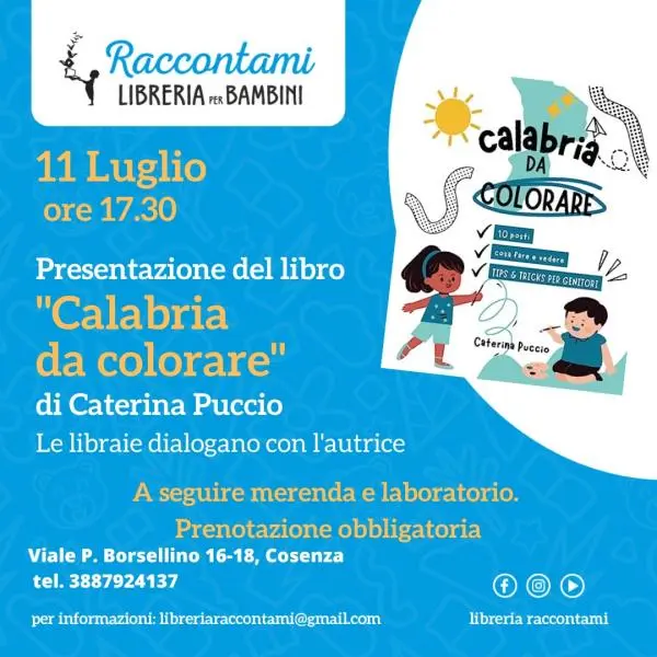 images Calabria da Colorare, l’11 luglio a Cosenza la prima presentazione della guida-album per tutta la famiglia