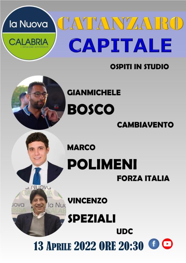 images Catanzaro Capitale, oggi nuovo appuntamento alle 20.30 