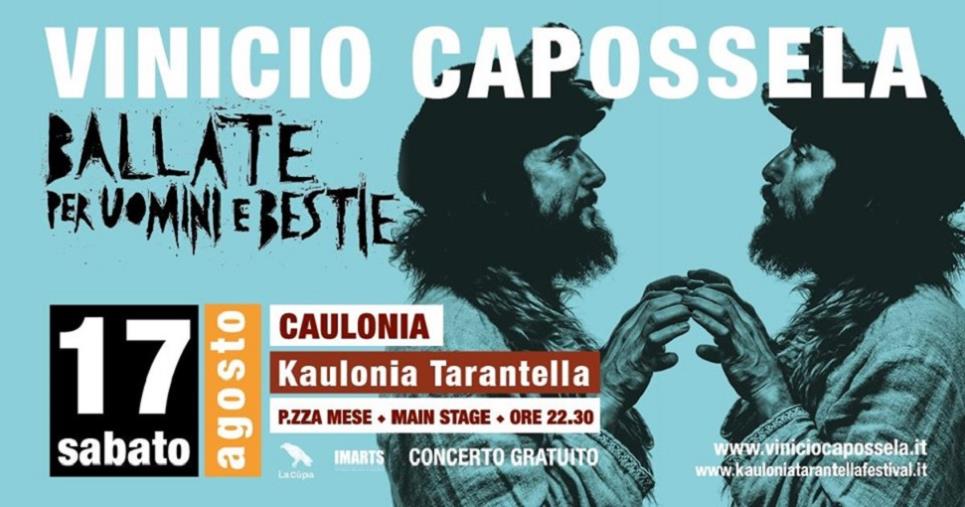 images Il 17 agosto a Caulonia con Vinicio Capossela "Ballate per Uomini e Bestie: Atto Unico"