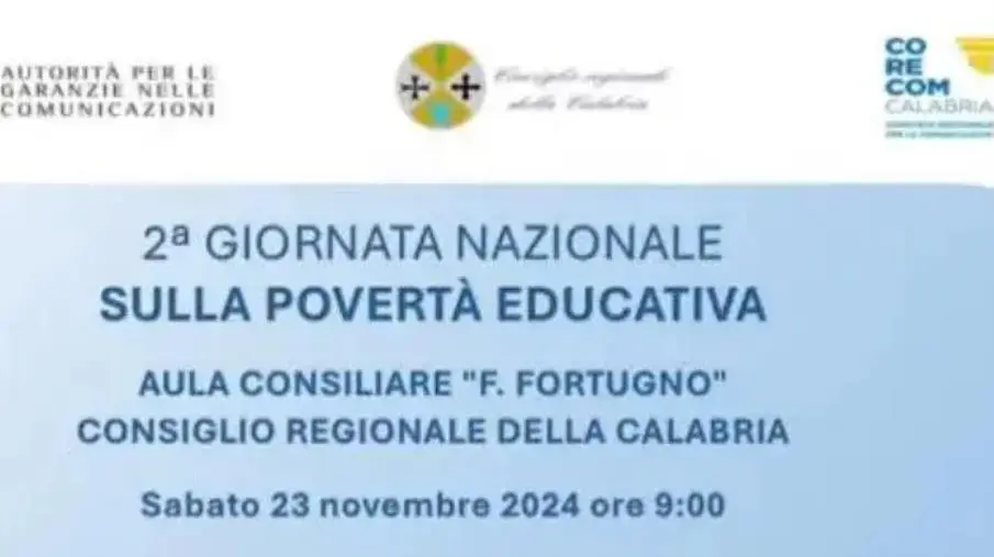 Reggio Calabria, il 23 novembre la seconda Giornata Nazionale sulla povertà educativa 