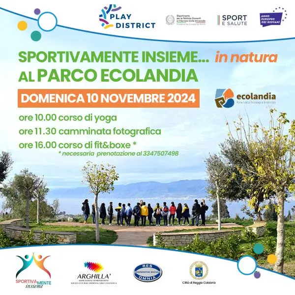 Reggio ospita “Sportivamente Insieme… in natura” al Parco Ecolandia