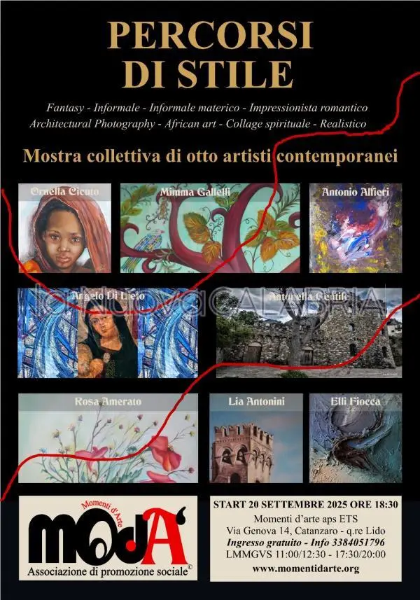 Percorsi di Stile”: a Catanzaro Lido una mostra collettiva che celebra la diversità artistica 
