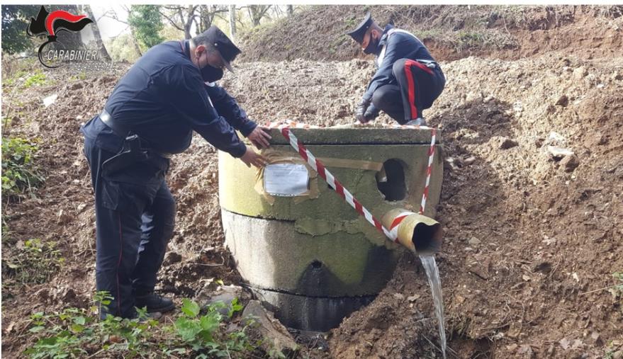 images Platania. Sequestrata una vasca per la raccolta delle acque reflue provenienti dalla condotta fognaria comunale