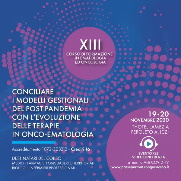 images Corso di Formazione in Ematologia ed Oncologia ai tempi del Covid. Giovedì la presentazione a Catanzaro