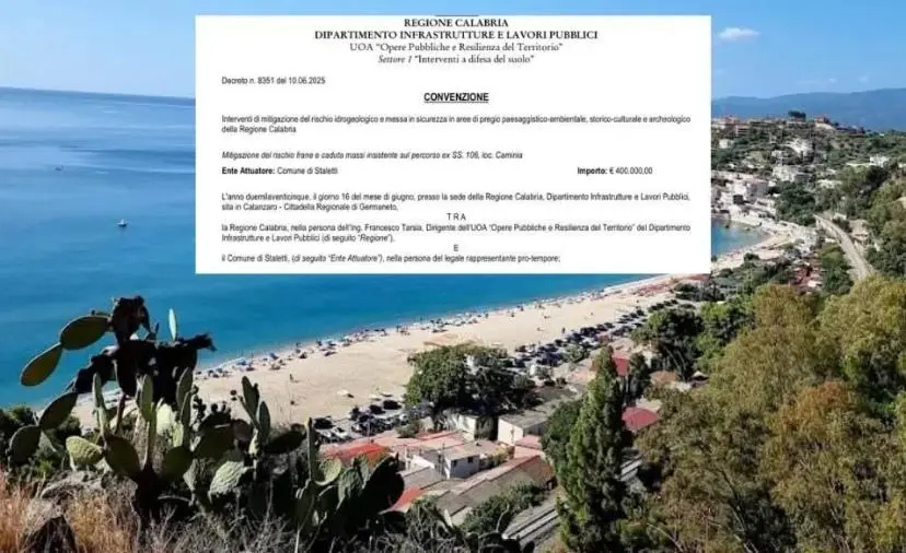 Riapre la strada panoramica di Caminia: 400mila euro per la messa in sicurezza della ex SS 106