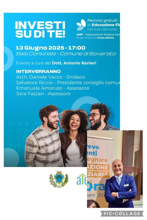 A Soverato l’educazione finanziaria diventa "di tutti" con l'esperto Antonio Ranieri 