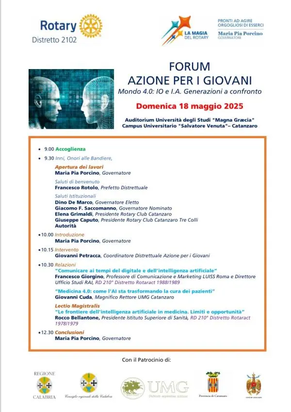 A Catanzaro il Forum “Azione per i Giovani”: a confronto generazioni e intelligenza artificiale