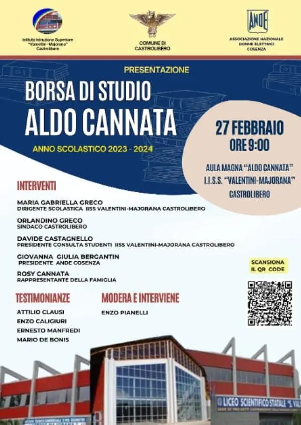 images Castrolibero, domani la presentazione della prima Borsa di Studio “Aldo Cannata”
