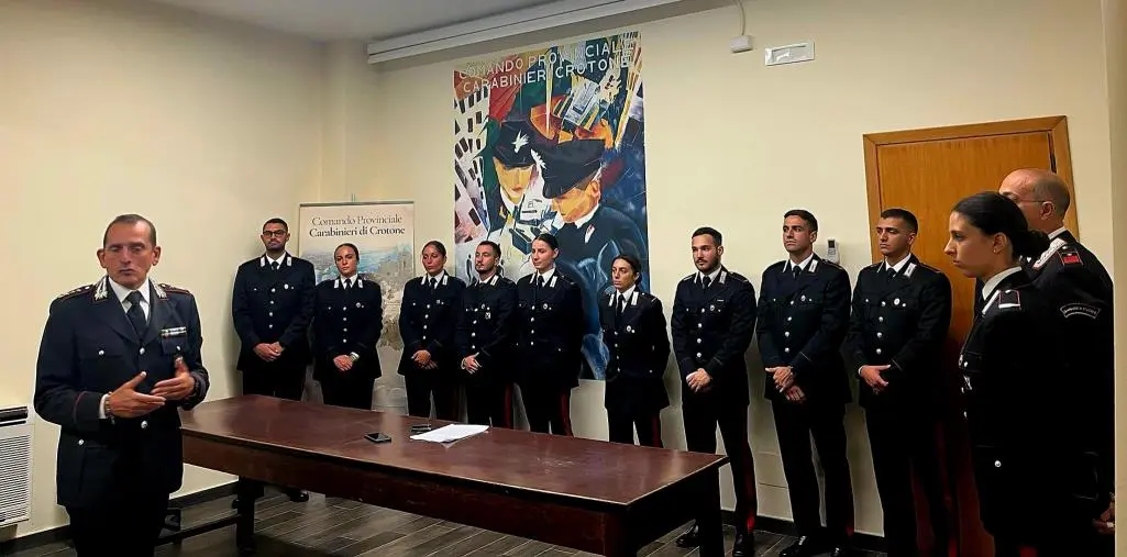 Crotone, prendono servizio 10 nuovi marescialli dei Carabinieri