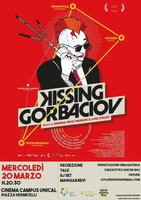 "Kissing Gorbaciov" sbarca all'Unical per Aghia Sophia Fest 4 preview