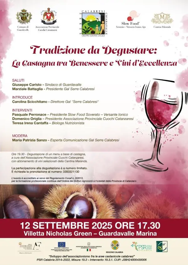 Gal “Serre Calabresi” presenta a Guardavalle un evento di valorizzazione della castagna