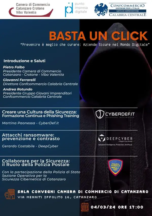 "Aziende sicure nel mondo digitale": il 4 marzo a Catanzaro l'incontro dei giovani imprenditori Confcommercio 