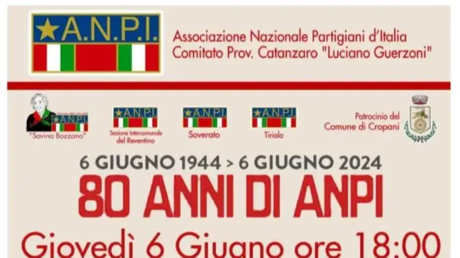 images L'ANPI compie 80 anni, giovedì a Cropani il docufilm "Fino alla fine Comites- Meridionali nella Resistenza"