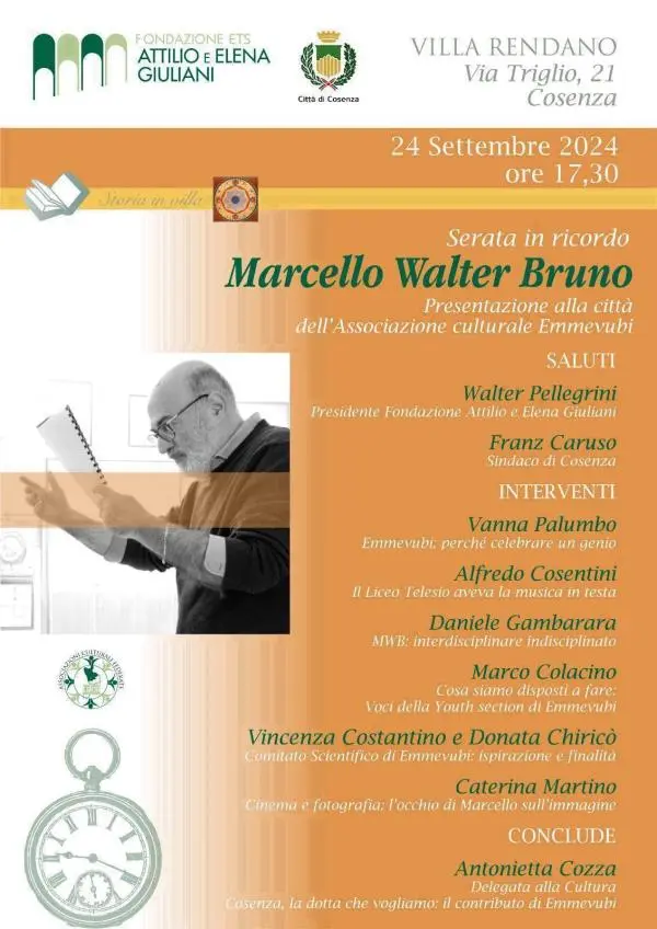 A Cosenza nasce Emmevubi, associazione dedicata all'iintellettuale  Marcello Walter Bruno