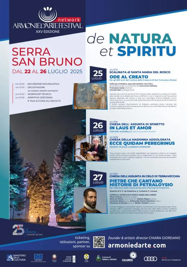 Armonie d'arte fa tappa a Serra San Bruno per il progetto speciale "De natura et spiritu" 