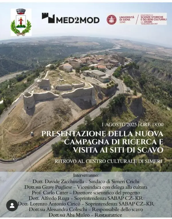 Simeri Crichi presenta i contenuti della prossima campagna di valorizzazione e scavo dei  siti archeologici  