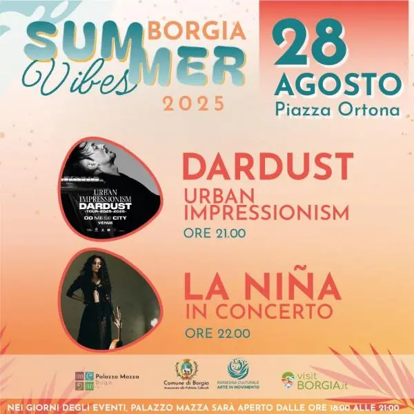 La notte più potente dell’estate è a Borgia: il 28 agosto Dardust e La Niña a piazza Ortona