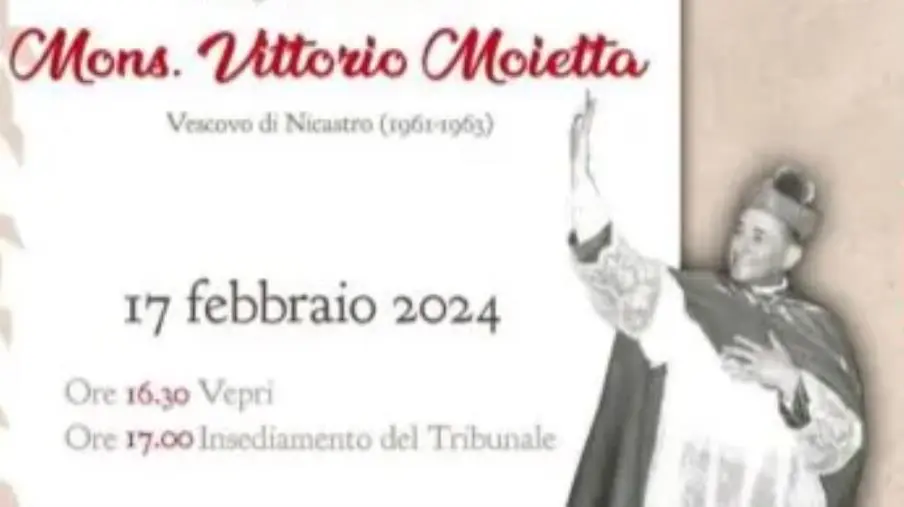 Al via domani 17 febbraio a Lamezia la fase istruttoria per la beatificazione di mons Moietta