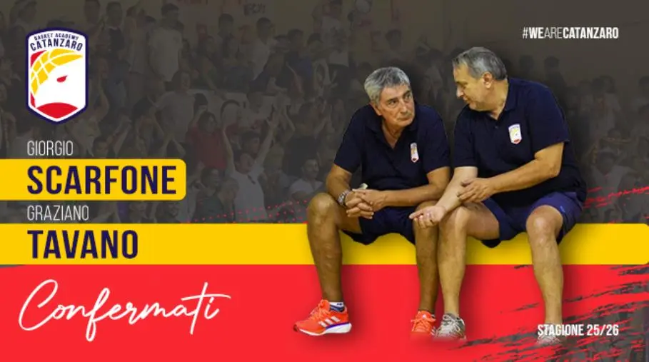 images Giorgio Scarfone preparatore fisico e Graziano Tavano fisioterapista confermati nel team Basket Academy