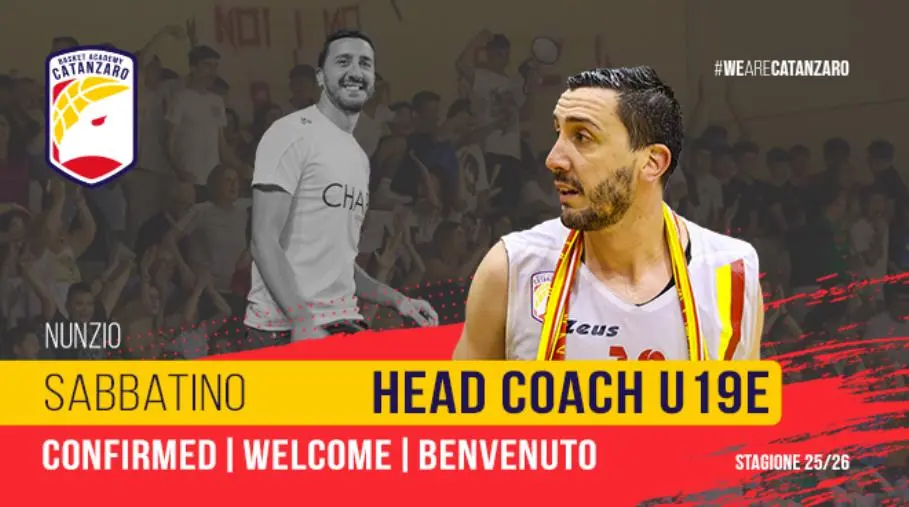 Nunzio Sabbatino è il nuovo head coach della Basket Academy Under 19 di Eccellenza 