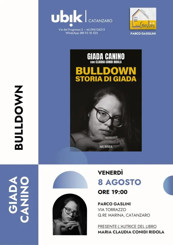 Catanzaro, domani al Parco Gaslini la presentazione di “Bulldown- La storia di Giada Canino”