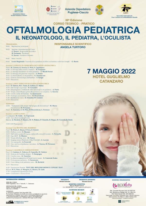 images Catanzaro, le nuove frontiere dell'Oftalmologia pediatrica: 50 esperti a confronto