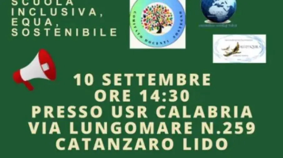 Manifestazione nazionale dei docenti di sostegno: a Catanzaro il 10 Settembre per una scuola inclusiva