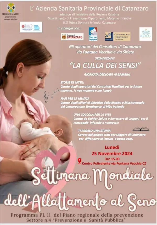 Catanzaro, oggi l'iniziativa “La Culla dei sensi, giornata dedicata ai bambini”