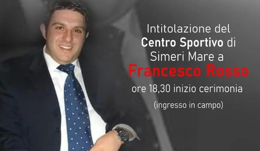 Il Centro sportivo di Simeri Mare sarà intitolato a Francesco Rosso