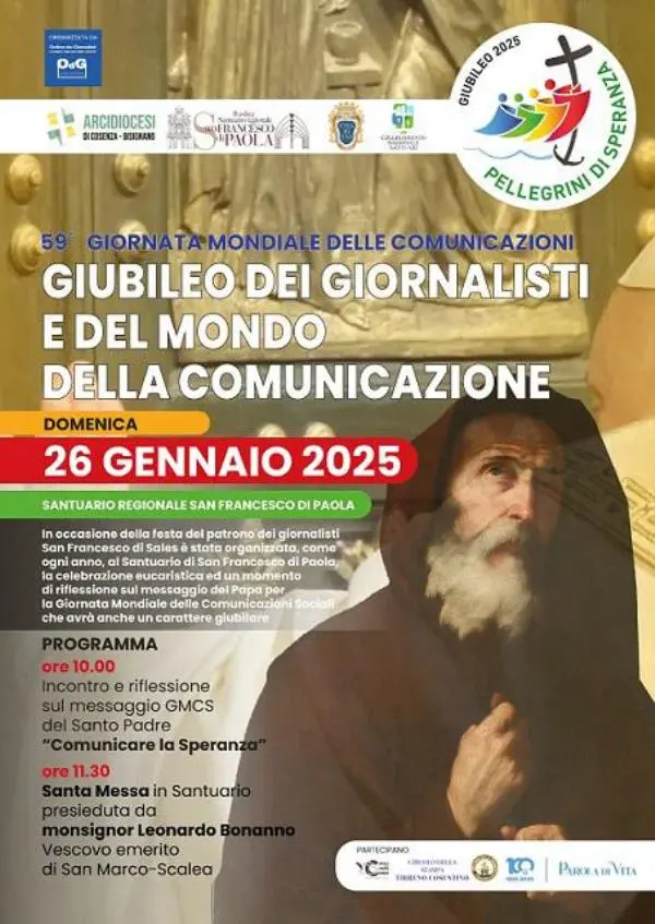 "Giubileo dei giornalisti", il 26 gennaio si celebra al Santuario di San Francesco di Paola