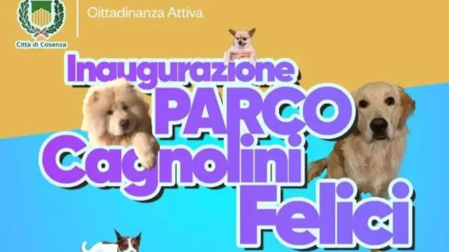 Sarà inaugurato a Cosenza il prossimo 16 luglio il Parco “Cagnolini felici”