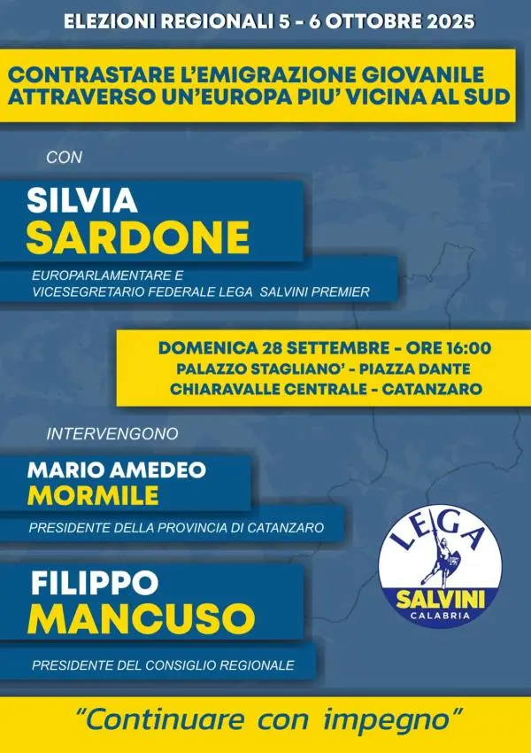 Contrasto all'emigrazione giovanile, a Chiaravalle l'incontro con l'europarlamentare Silvia Sardone
