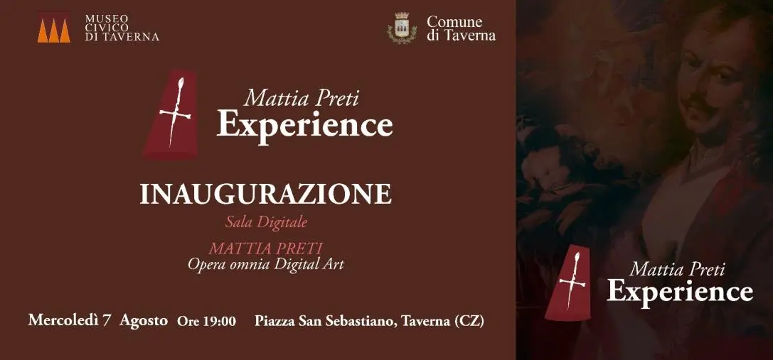 images Questa sera a Taverna l'inaugurazione della Sala Immersiva "Mattia Preti Experience"