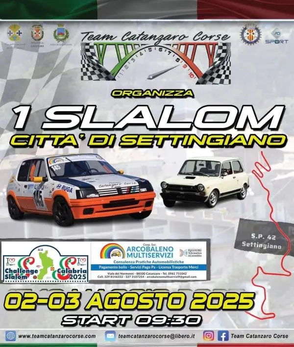 images Settingiano, cresce l’attesa per lo slalom automobilistico prova valida per il Challenge Calabria Slalom 2025 