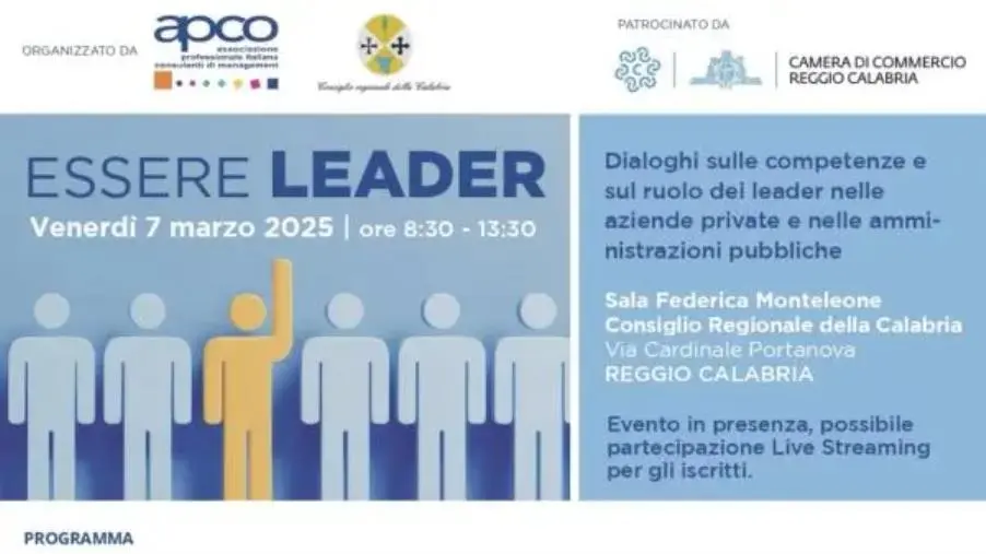 images Ruolo del leader nella aziende private e nella PA: venerdì iniziativa organizzata dalla presidenza del Consiglio Regionale 
