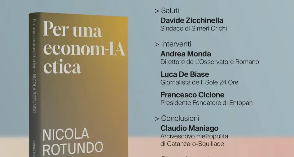 A Simeri Mare la presentazione del saggio “Per una econom-IA etica” di don Nicola Rotundo