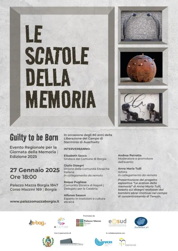 Guilty to be Born: lunedì 27 gennaio a Borgia l’evento regionale della Giornata della memoria