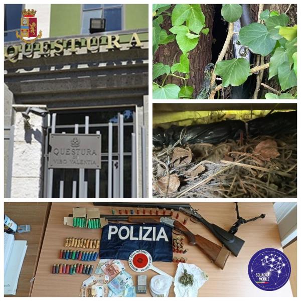 images Deteneva illegalmente due fucili, munizioni e stupefacenti: arrestato un uomo nelle Serre vibonesi