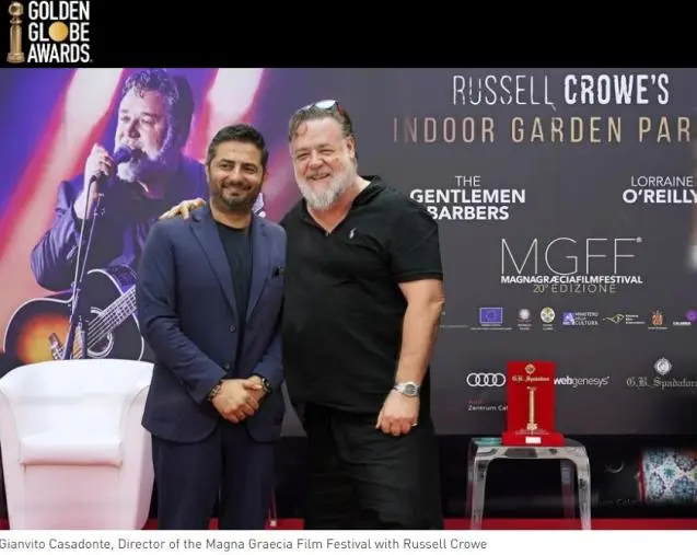 images Il Magna Graecia Film Festival con Russel Crowe in evidenza sul sito dei Golden Globe 