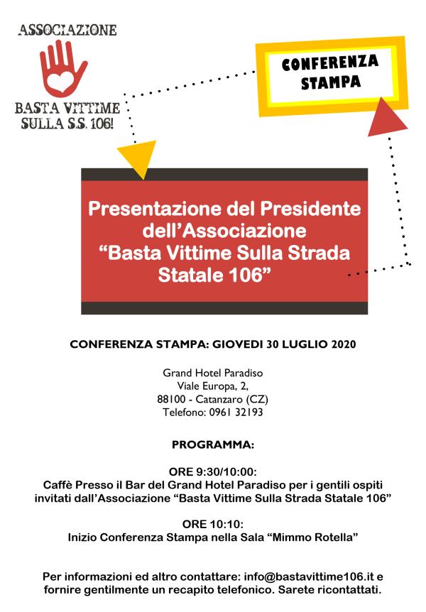 images L'Associazione "Basta Vittime Sulla Strada Statale 106 presenta il nuovo presidente