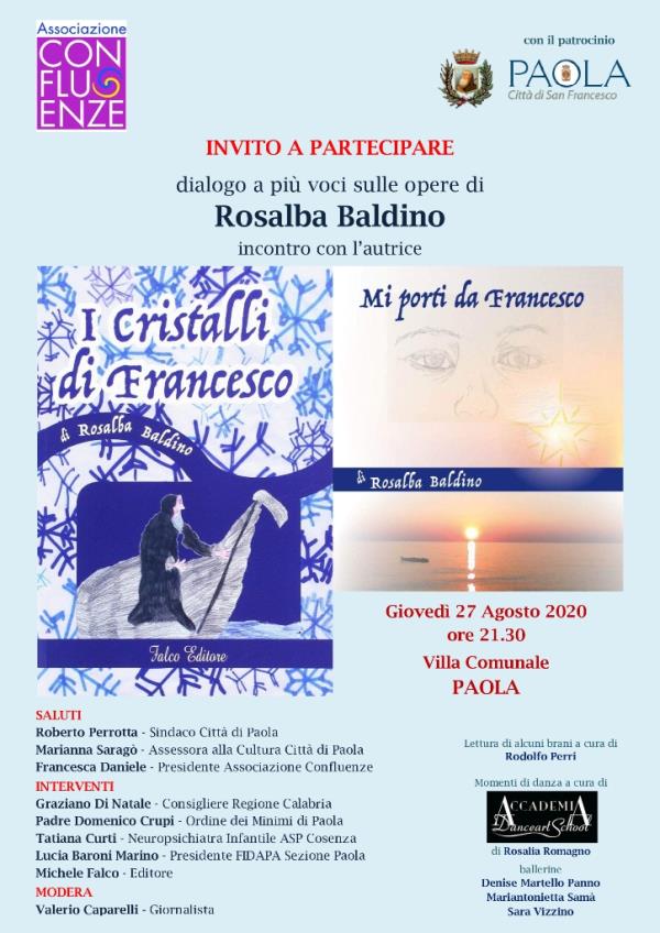 images A Paola la storia di San Francesco, l’associazione Confluenze ne parla con la scrittrice Baldino

 


