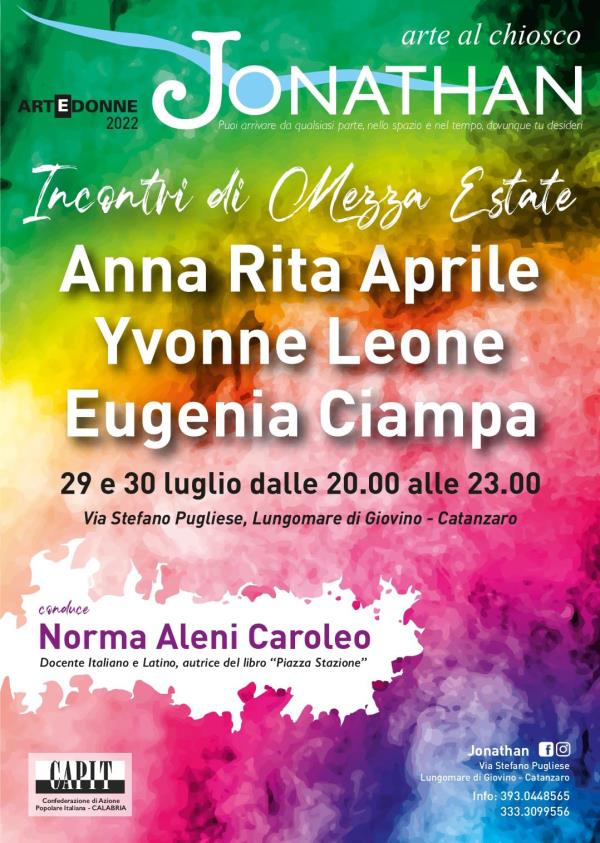 "Incontri di Mezza Estate", al chiosco di Giovino le opere di tre artiste in mostra