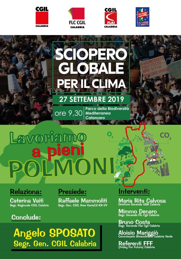 Anche la Cgil si mobilita per il Climate Action Week, domani incontro pubblico al Parco della biodiversità  