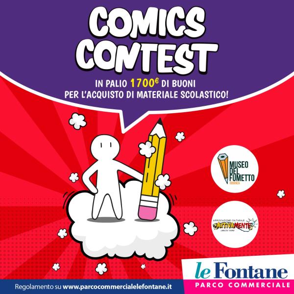 images Comics contest Parco commerciale Le Fontane, il fumetto protagonista: in palio buoni per acquistare materiale scolastico